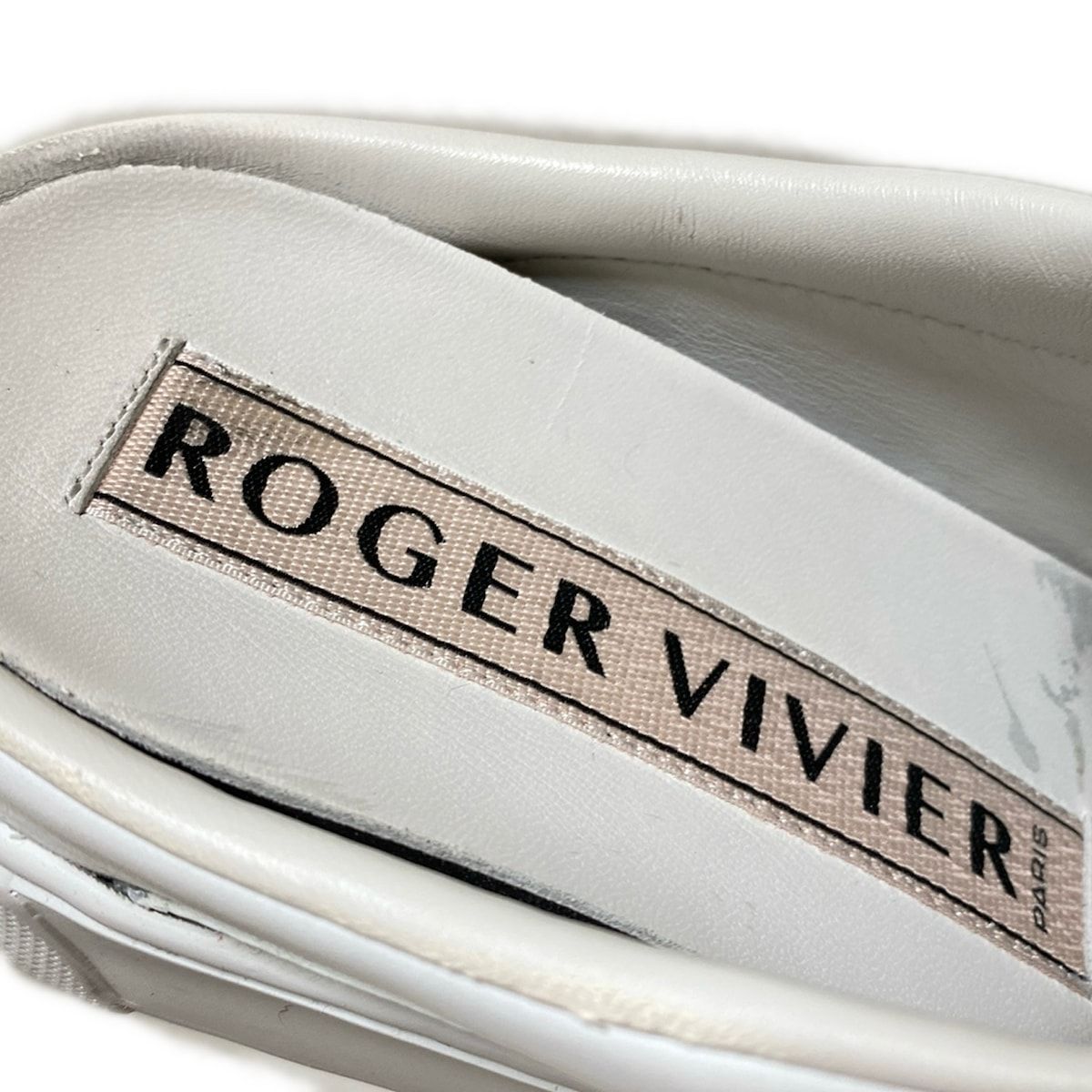 【美品】 ロジェヴィヴィエ　ミュール　37 アイボリー ROGER VIVIER - RogerVivier(ロジェヴィヴィエ) ミュール 37