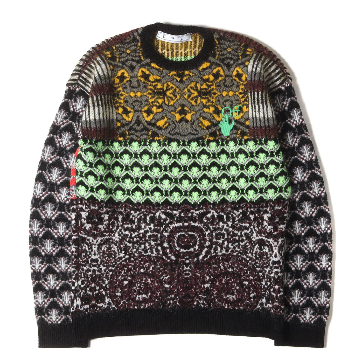 【希少】Off-White オフホワイト ニット セーター ハート クロスアロー 希少】Off-White オフホワイト ニット セーター ハート クロス