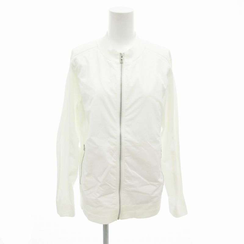 シーケーカルバンクライン ck Calvin Klein 20AW ブルゾン ジャケット ジップアップ 異素材 切替 ニット 薄手 M 白 ホワイト |HO□ 0419
