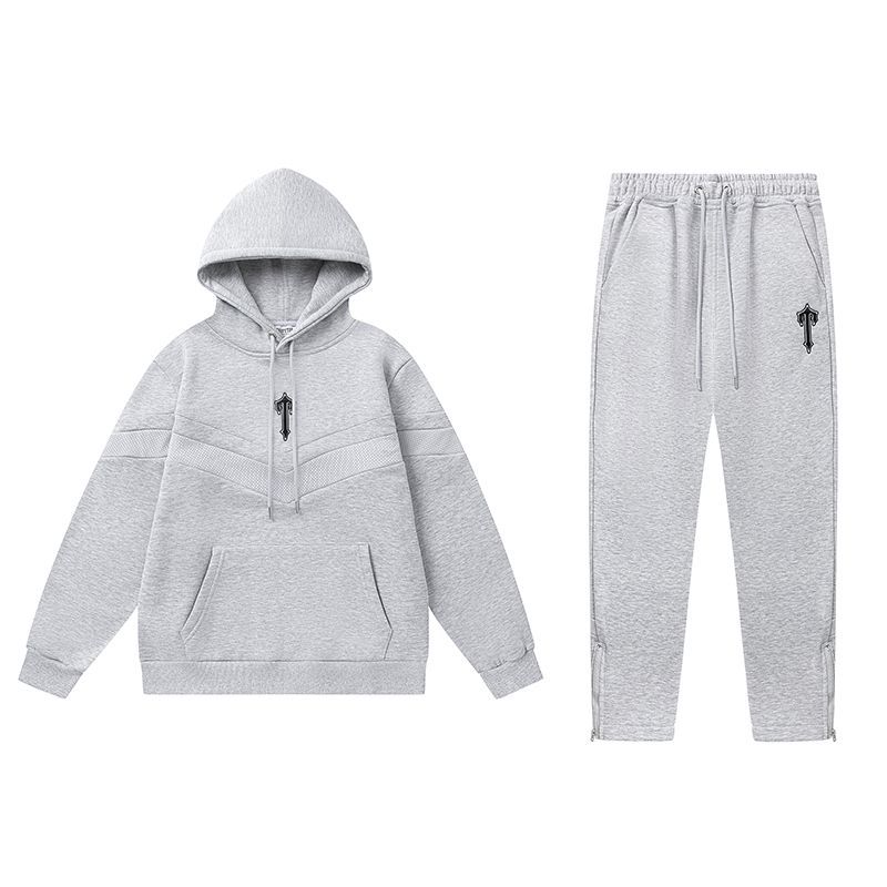 大人気 Trapstar ファッション トラップスター セットアップ パーカー ドライハンド フリーススウェットパンツ 裏起毛 カンガルーポケットトレーナー トップス メンズレディース スウエット 