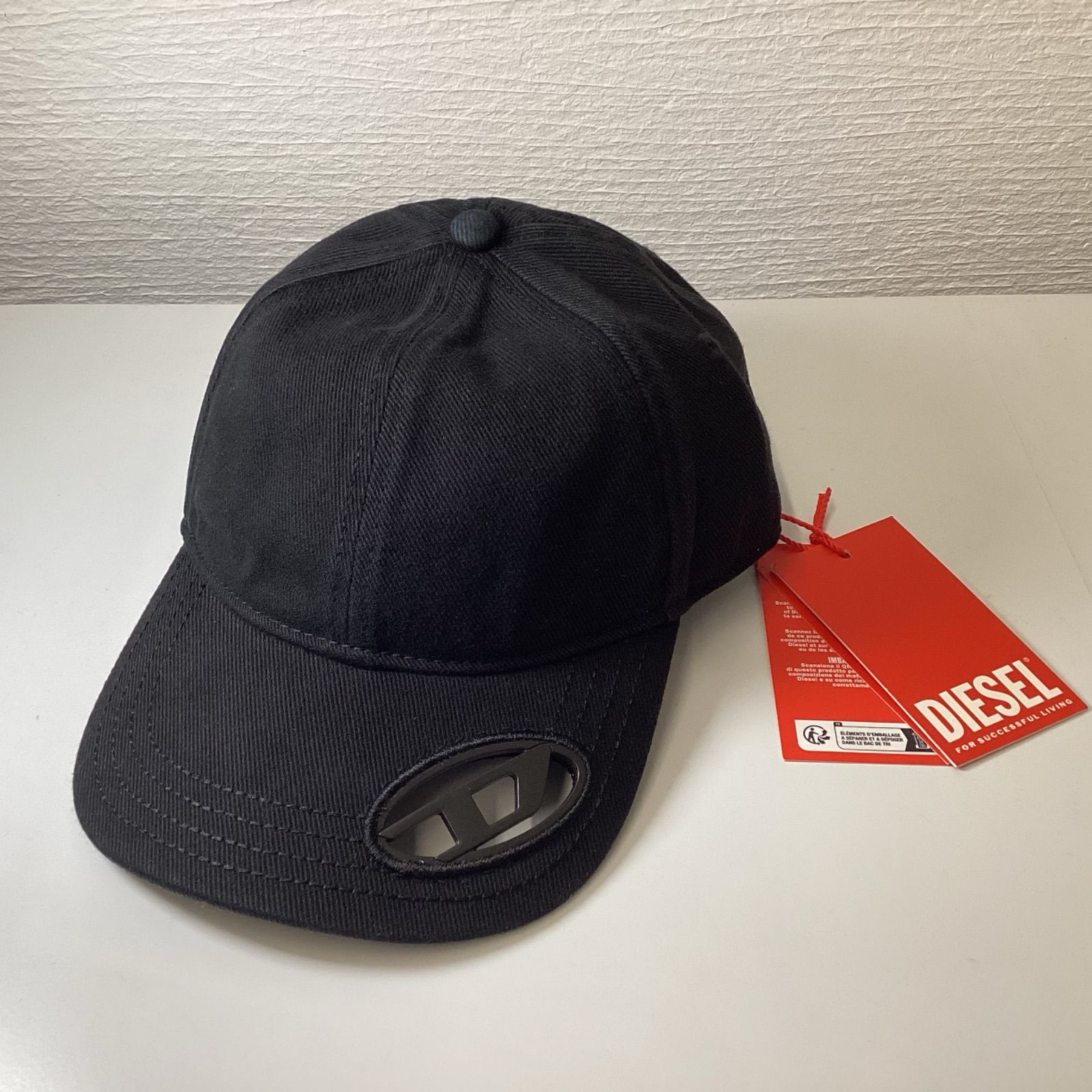 DIESEL グレン期モデルキャップ　C-PLAK C-PLAK キャップロゴ｜ブラック｜メンズ｜DIESEL