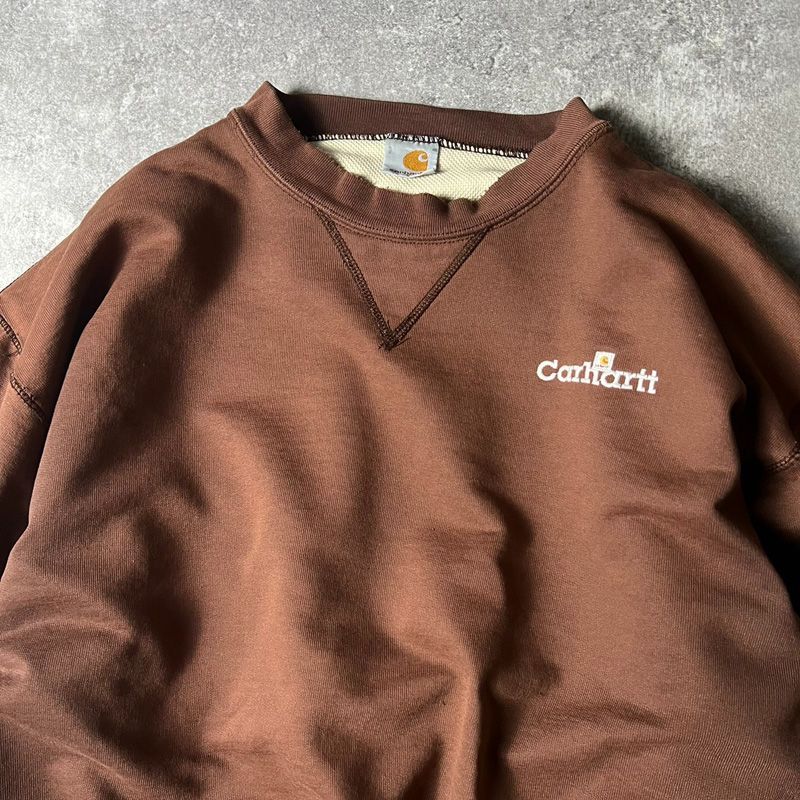 雰囲気系 90s Carhartt サーマル ライナー付き ロゴ刺繍 前V