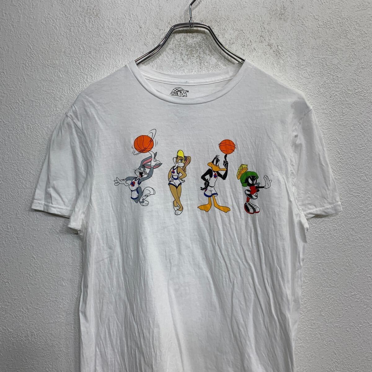 SPACE JAM 半袖 プリント Tシャツ Mサイズ スペースジャム キャラクターTシャツ ホワイト コットン 古着卸 アメリカ仕入 t2407-4558