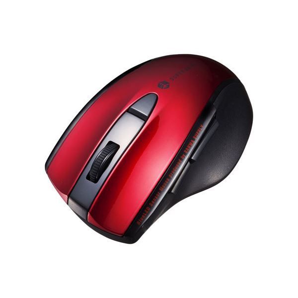 サンワサプライ 静音BluetoothブルーLEDマウス(5ボタン) MA-BTBL167R レッド
