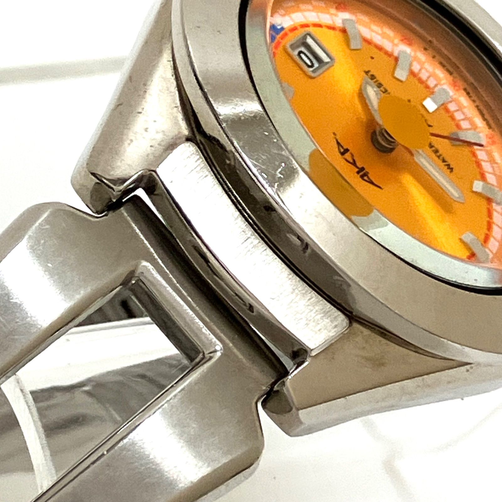 SEIKO ALBA AKA＊セイコーアルバ アナログ腕時計 オレンジ文字盤
