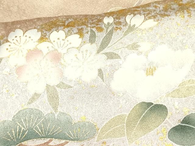平和屋着物＊夏物 訪問着 絽 舟 金彩 正絹 逸品 DAAW0128op 平和