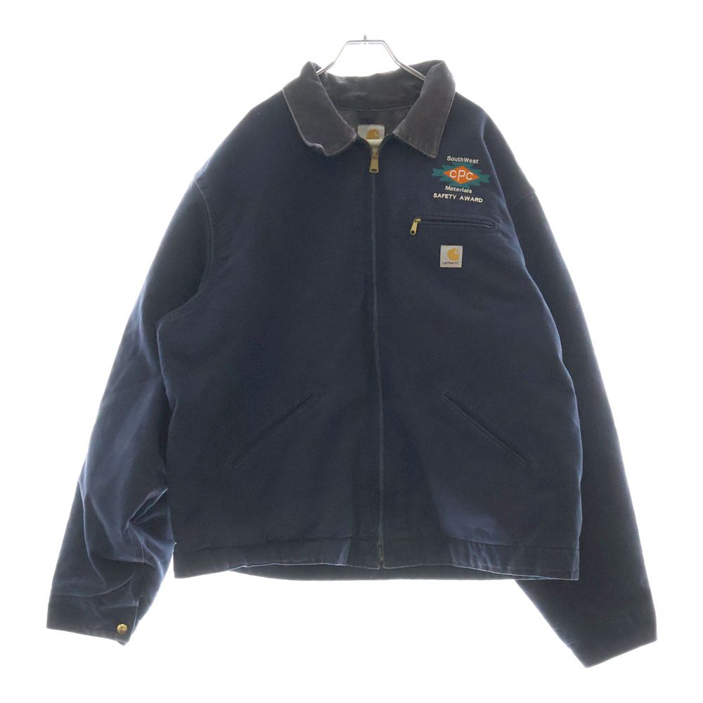 CARHARTT カーハート 90S VINTAGE J01 DNY ヴィンテージ 裏地ブランケット 企業ロゴ デトロイトジャケット ネイビー