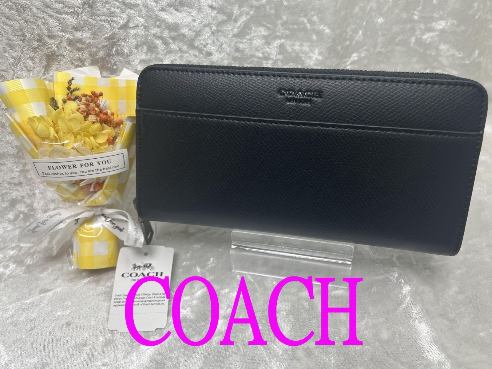 COACH 長財布 コーチ 財布 アコーディオン ジップ アラウンド クロス 