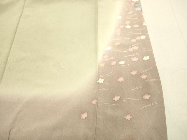 平和屋着物○本加賀友禅作家 白坂幸蔵 色留訪問着 草花丸文 暈し染め