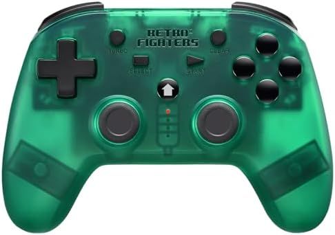 RETRO FIGHTERS Defender ワイヤレスコントローラー グリーン PS1|PS2|PS3対応 圧力認識型ボタン バイブレーション機能 ターボ機能搭載 USB Type-C充電ケーブル付属