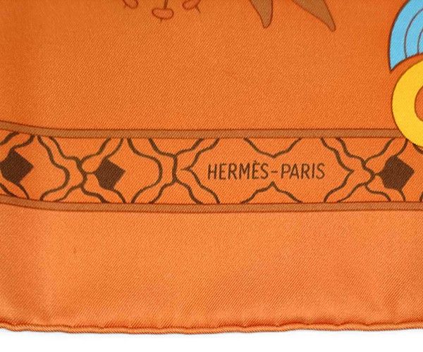 HERMES エルメス シルク スカーフ カレ90 Les Printemps de Thera テラ ...