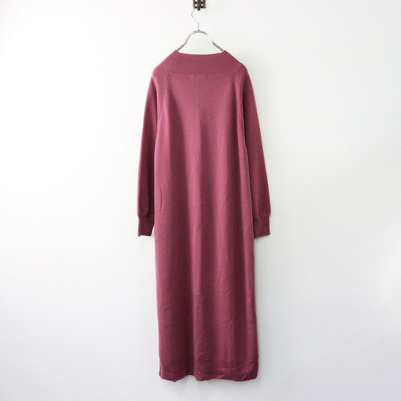 定価3.6万 アナイ ANAYI ウール ハイネックニットワンピース 38/ピンク