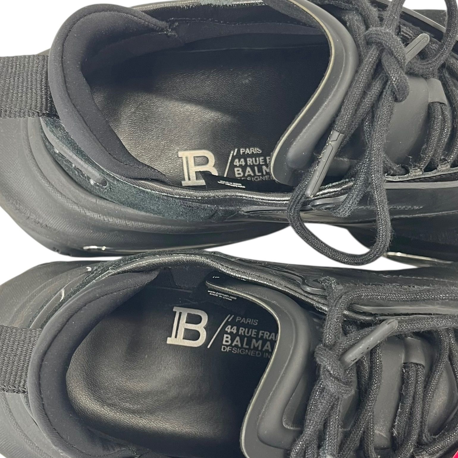 BALMAINバルマン ロートップブラック黒 スニーカー43 (27.5cm前後) BH1