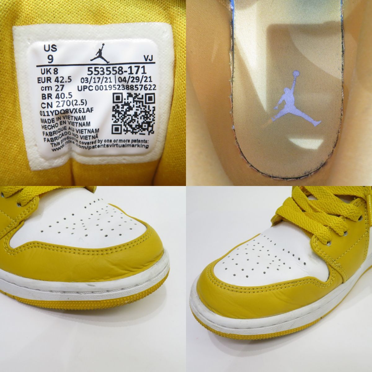 153s NIKE AIR JORDAN 1 LOW ナイキ エアジョーダン1 553558-171 US9