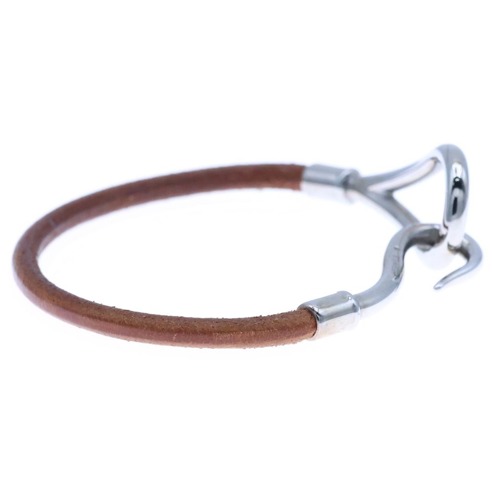 HERMES ジャンボ レザー ゴールド金具 ブレスレット ブラウン系 HERMES - HERMES(エルメス) ブレスレット美品 ジャンボ レザー