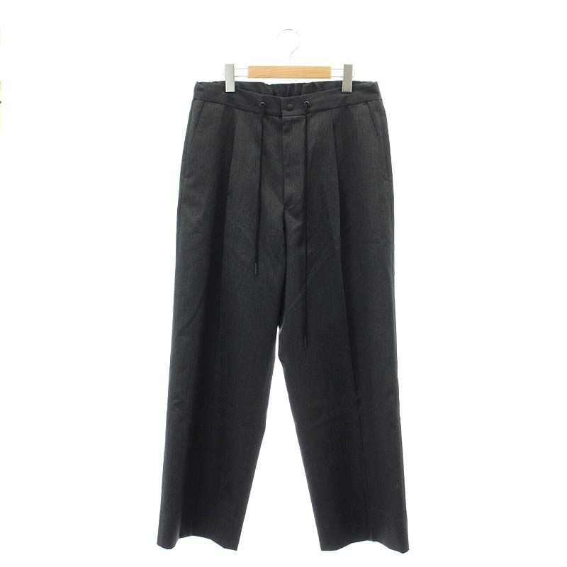 ザ リラクス THE RERACS 24AW SUPER TWILL S+S THE EASY SLACKS WIDE ワイドパンツ スラックス イージー 46 ダークグレー /DF OS