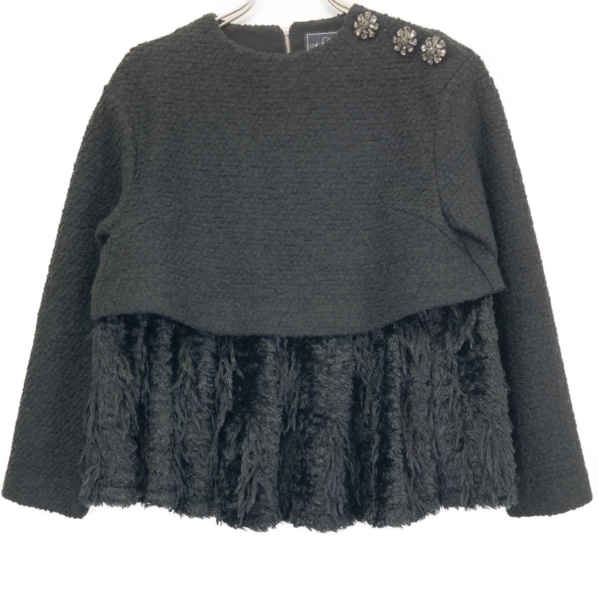 SEVEN TEN by MIHO KAWAHITO セブンテン バイミホカワヒト ウール混 フェザーヤーンレイヤードウール S