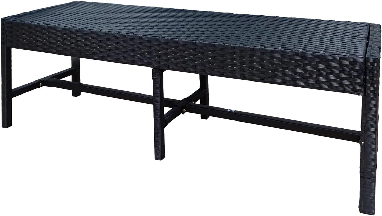 ガーデンマスター Gardenmaster ウィッカーベンチ 幅120×奥行35×高さ42cm ウィッカー調 お庭 ベランダ テラス バルコニーダークブラウン YWB-120