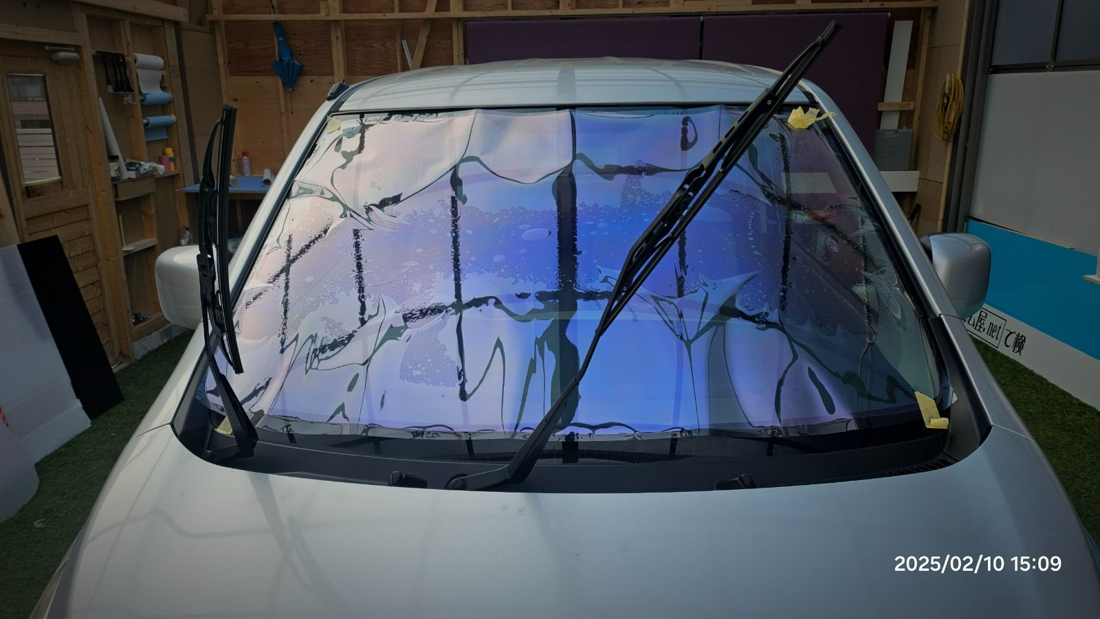 キャリィ16T スーパーキャリー フロントガラス フロント両サイドガラスピュアゴーストカット済みカーフィルム