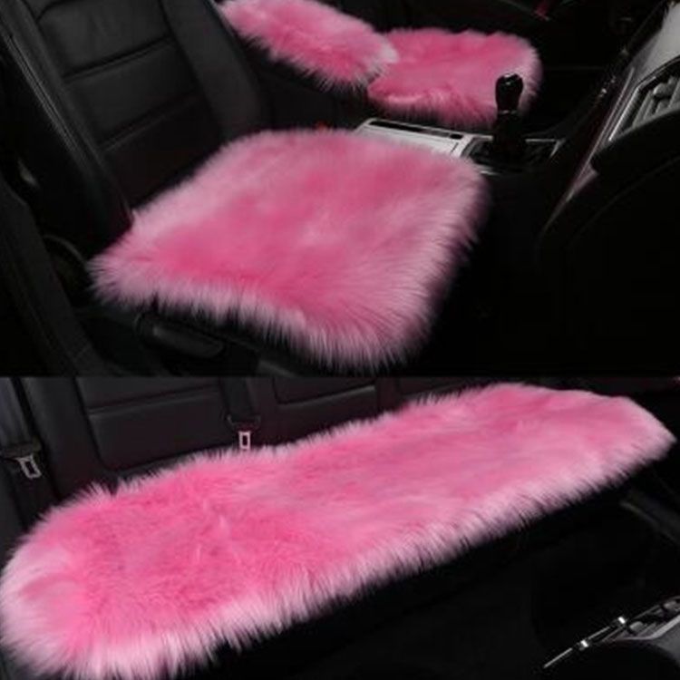 車用 座布団 3枚セット クッション ファー カーシート ふわふわ  