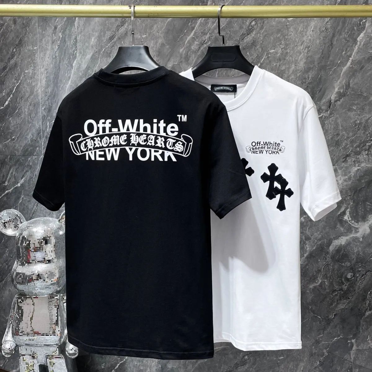 OFF-WHITE X Chrome Hearts オフホワイト クロムハーツ クロムハーツ Ｔシャツ 半袖 春 夏 秋 通気性 並行輸入品 トップス  プルオーバー メンズ レディース 男女兼用 カジュアル ストリートファッションお洒落S~XL CAT345 - メルカリ