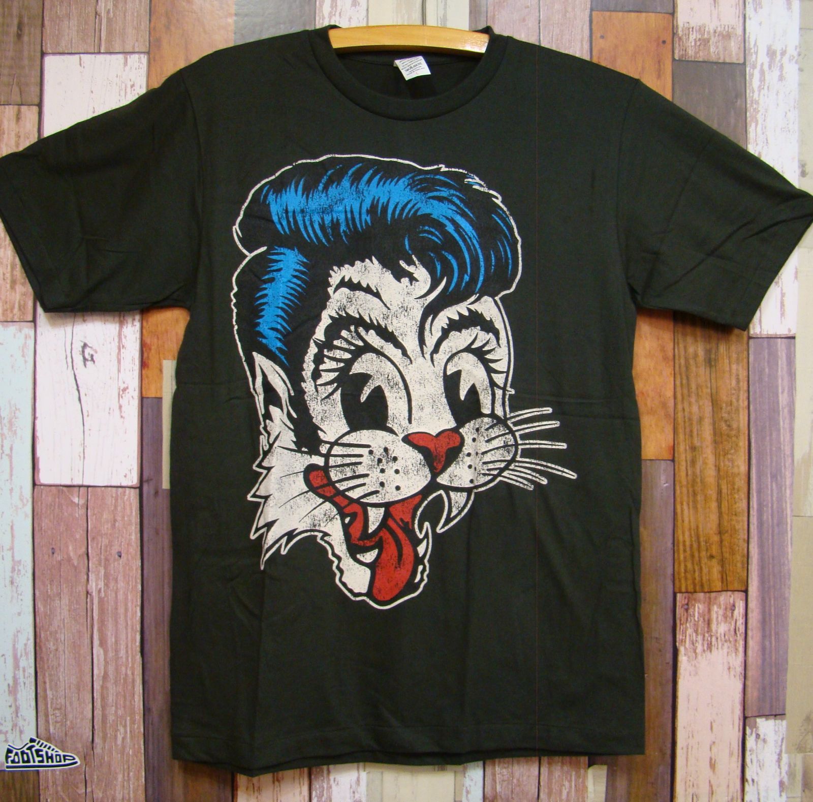 新品 ストレイ・キャッツ【Stray Cats】青ロゴ☆バンドTシャツ☆Bunny