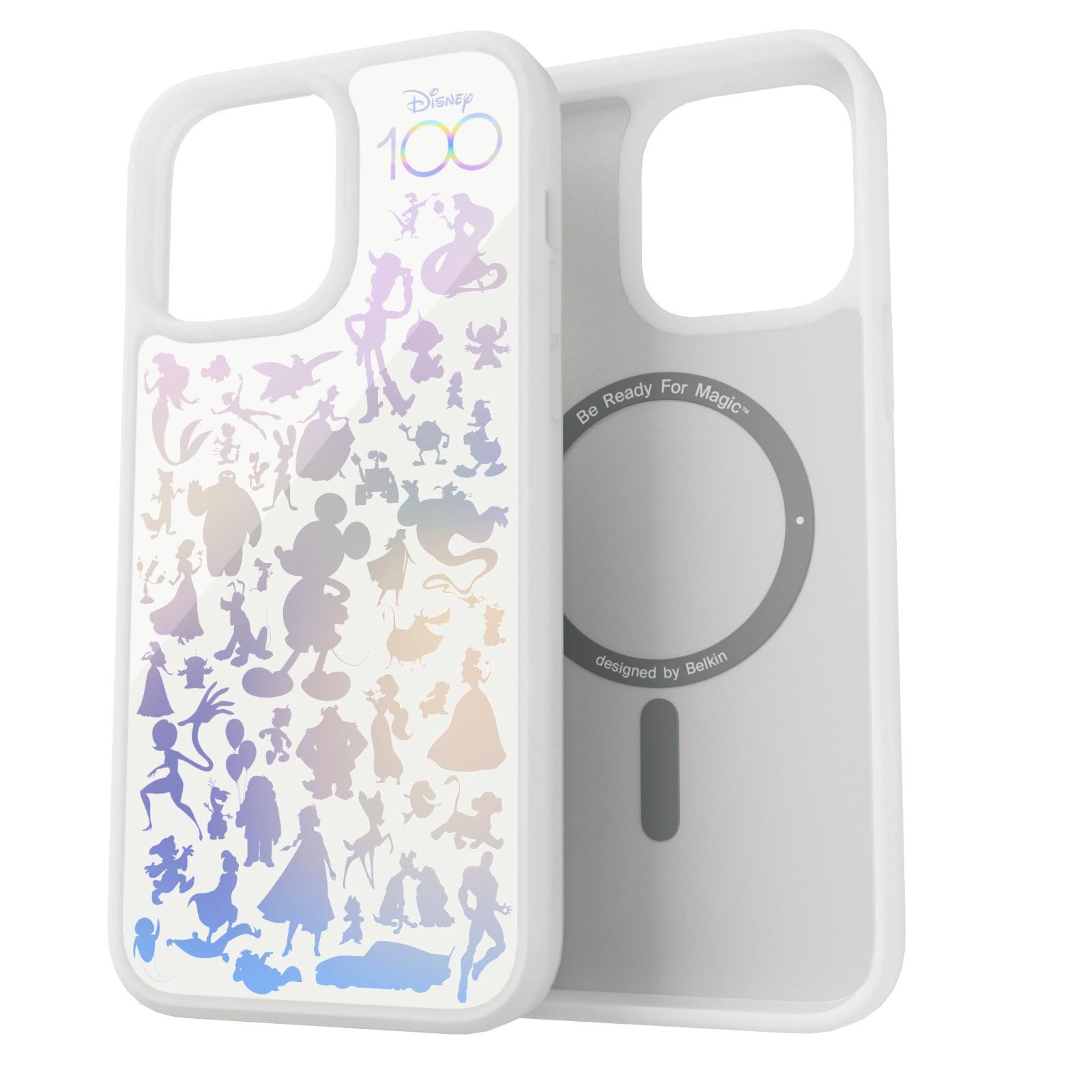【新着商品】【ディズニー創立100周年限定モデル】Belkin iPhone 14 Pro Max用ケース MagSafe対応 マグネット搭載 薄型 超耐衝撃 UV耐性 黄ばみ防止 ソフトTPU ホワイト MSA011qcMC-DY