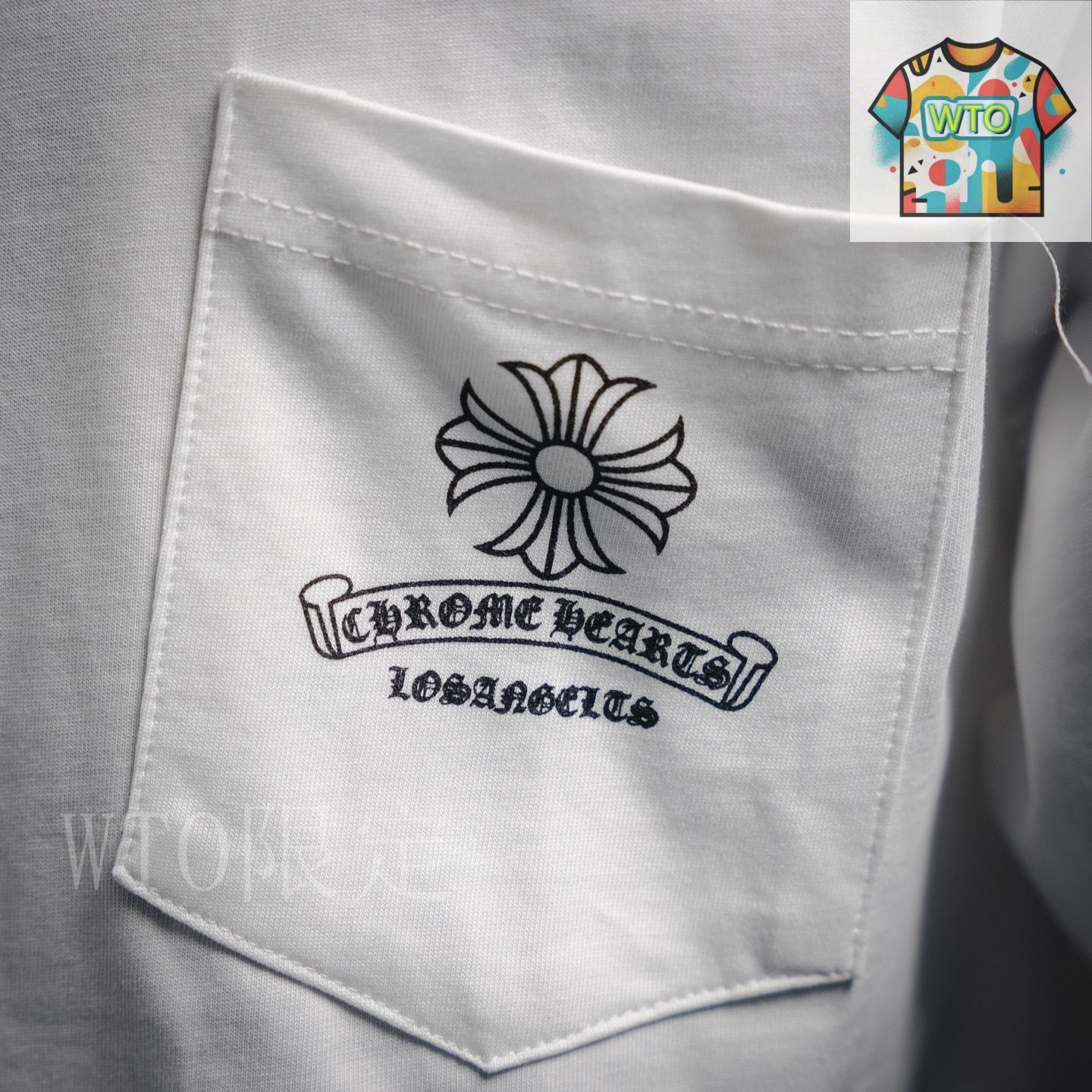 今日WTO】CHROME HEARTS ポケットクロスプリント T シャツ-ZI84