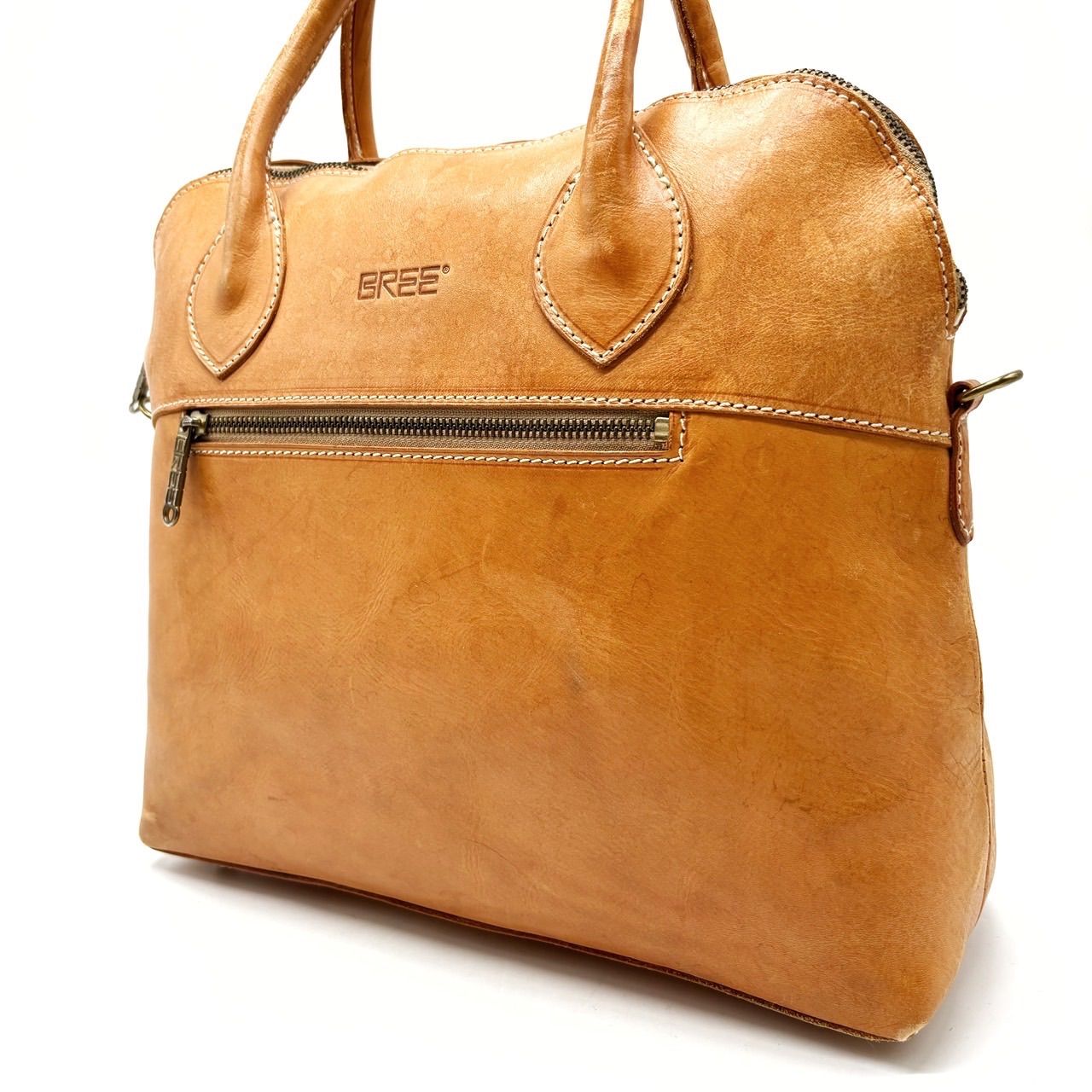 BREE ブリー ハンドバッグ トートバッグ ビジネスバッグ ブリーフケース レザー 革 ベージュ 肌色 A4収納 ユニセックス 男女兼用 メンズ レディース