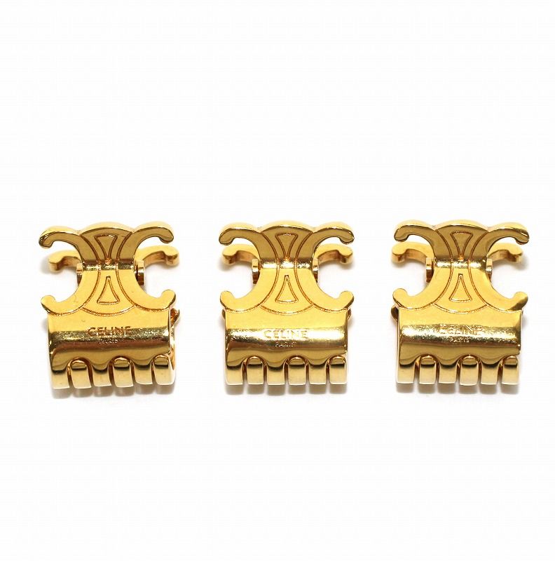 CELINE セリーヌ ヘアアクセサリー ゴールドヘアクリップ セット