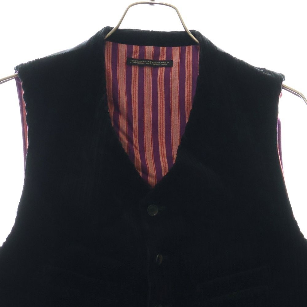 ヨウジヤマモトプールオム ブラック ベスト yohji yamamoto - pour homme | スタンド24BSベスト / ジレ