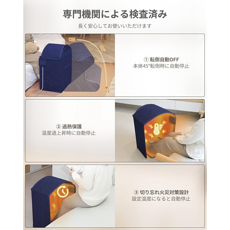  五面発熱 パネルヒーター YUSIDO ユシド 足元ヒーター 省エネ 一人用 こたつ 冷え対策 遠赤外線 デスクヒーター 3段階温度調節 70℃ 60℃ 50℃ 2 4 6時間タイマー 過熱保護 転倒オフ 1.8 M 折り畳み式 オフィス 1 キッチン 住宅設備