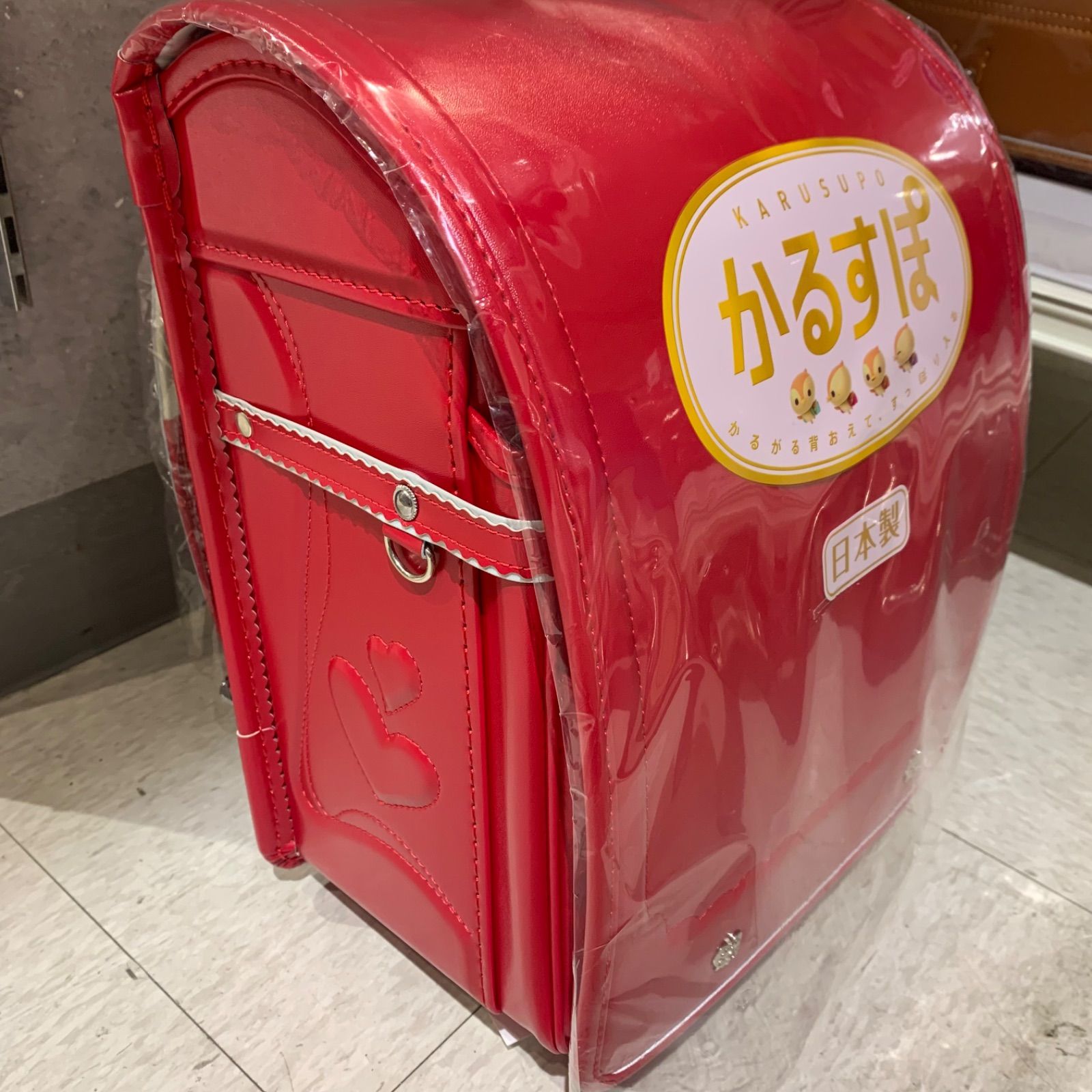 新品　かるすぽ　ランドセル　ビビットピンク　レッド　赤　イオン　箱付き　保証書