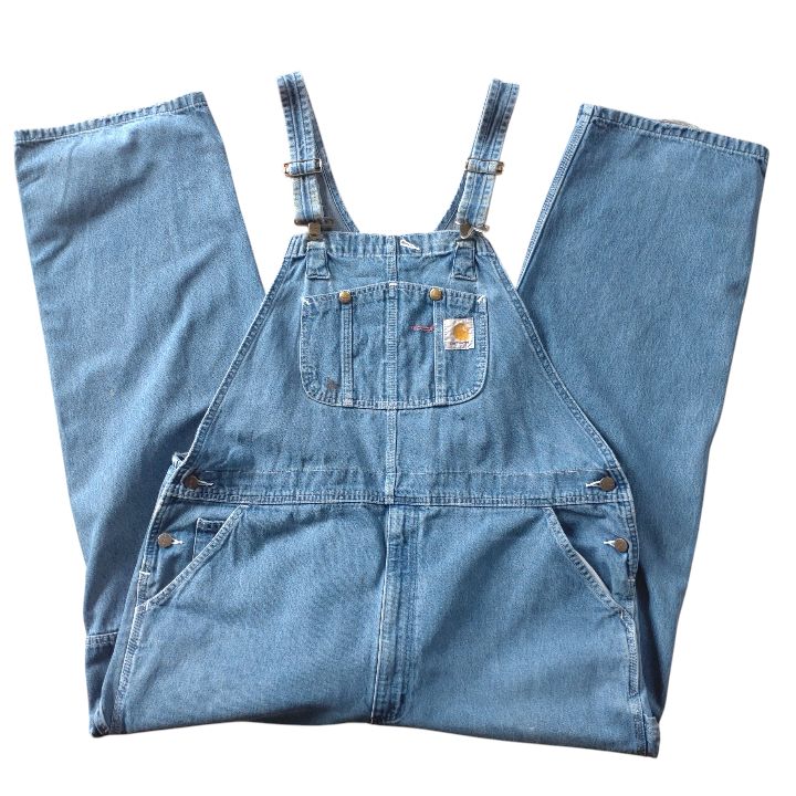 □古着 Carhartt カーハート デニムオーバーオール サロペット 古着  