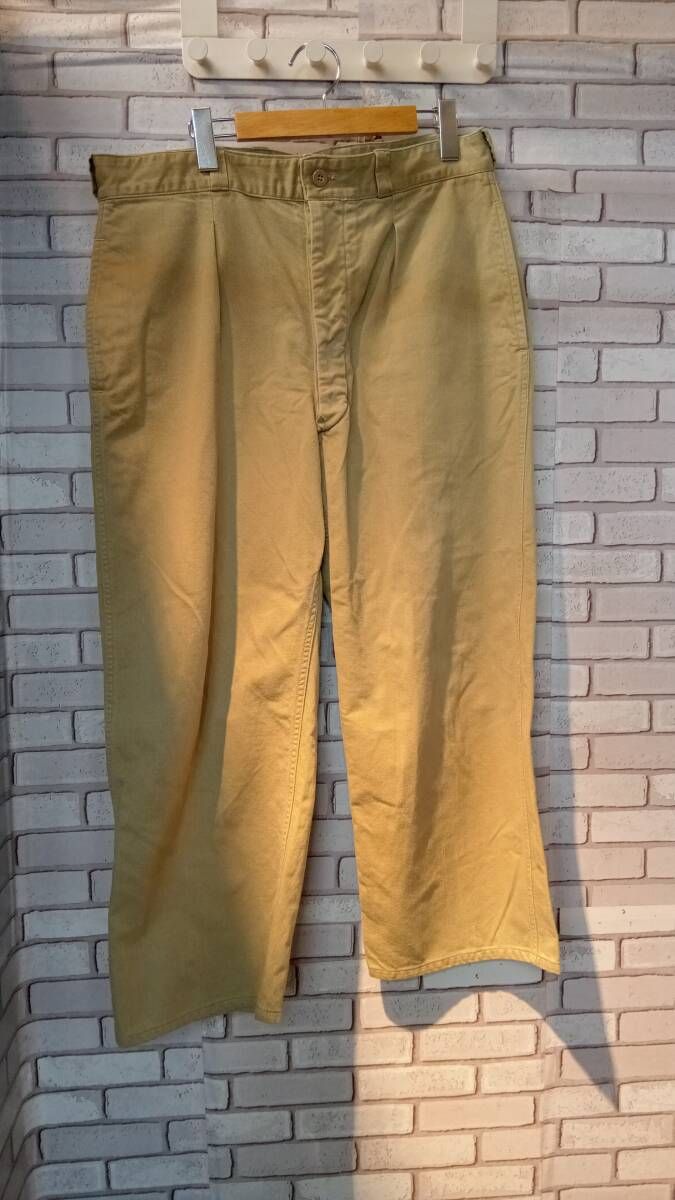フランス軍 m-52 チノトラウザ ミリタリーパンツ フィールドパンツ メンズ ベージュ