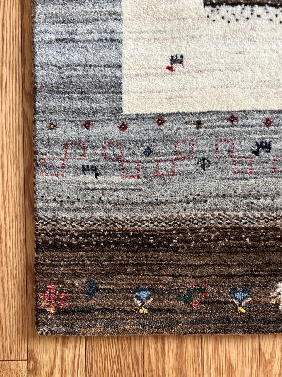 ギャッベ 丸 ロリバフブランドサイズ 54×54cm ギャッベ ペルシャ