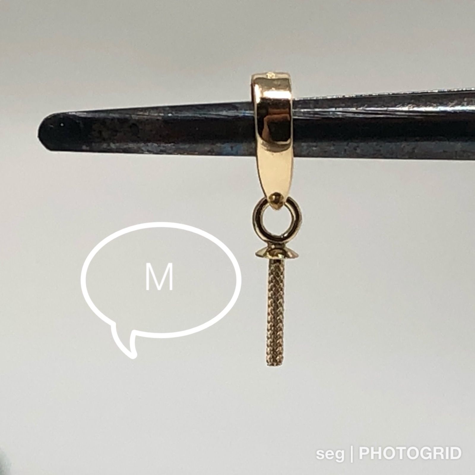 k18YG 18金 パーツ バチカン ツキサシ 付き