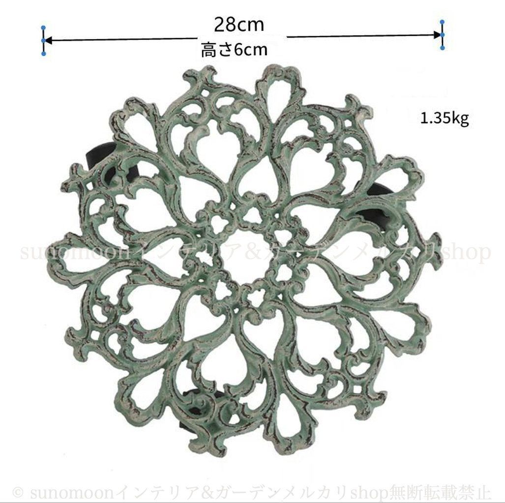 ゴールド おしゃれ 8-14 鋳鉄製 ヴィンテージ調 グリーン キャスター付き 庭の装飾 フラワースタンド お洒落 雑貨 ガーデニング インテリア ガーデン ガーデン雑貨 可動式 ガーデンインテリア WWW_GEBZETESISAT_COM_TR