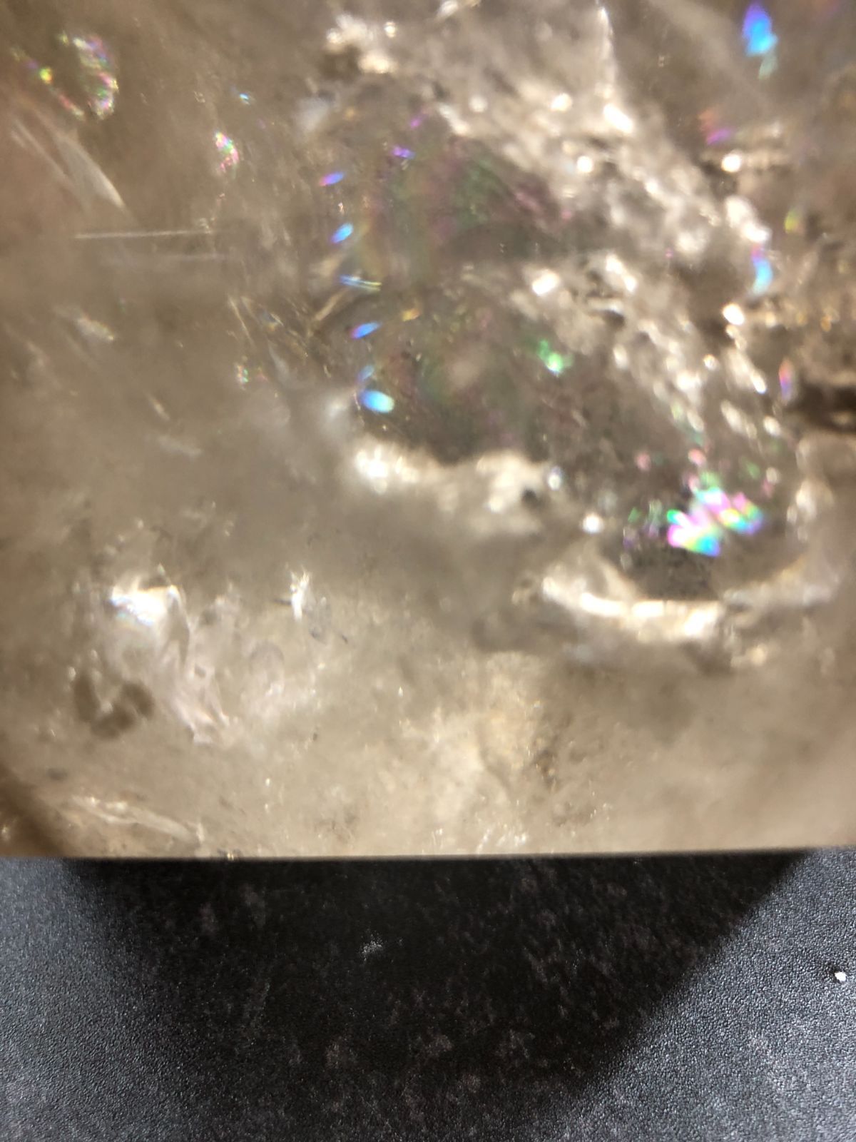  スモーキークオーツファントムポイント ブラジル産 鉄製雑貨 置物 インテリア小物