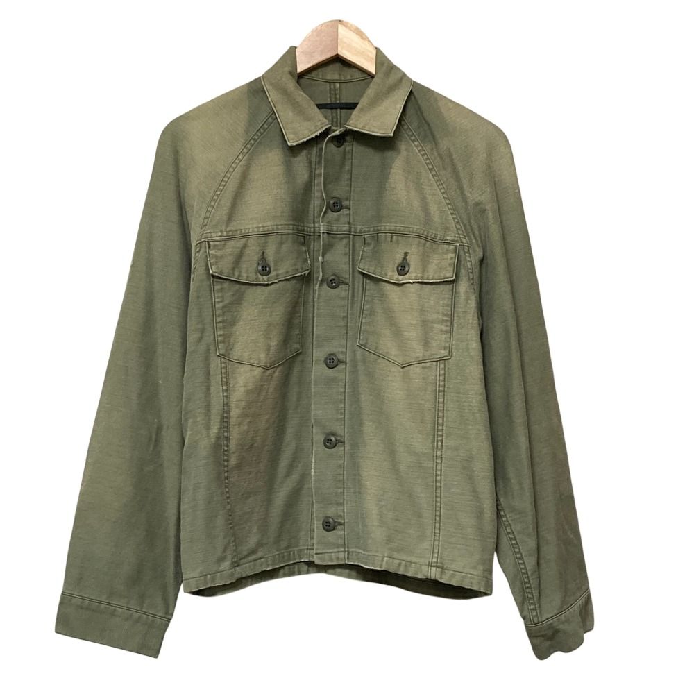 AP STUDIO エーピーストゥディオ ヴィンテージ加工 オーバーサイズ ミリタリージャケット ブルゾン カーキ レディース 古着