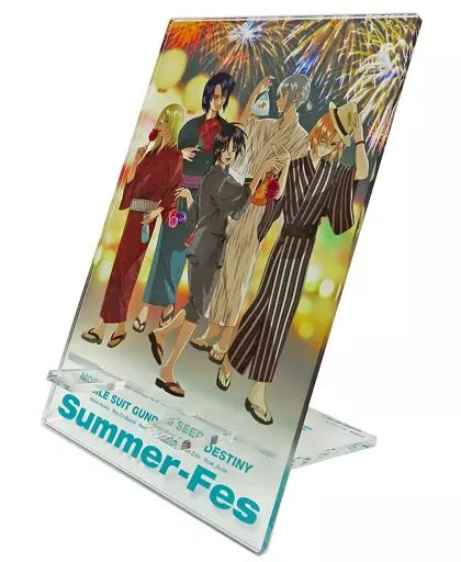 ガンダムカフェ アクリルスタンド 夏祭り5体セット+スマホスタンド スマホ・モバイルスタンド(アクリル) 集合 スマホスタンド 夏祭りVer