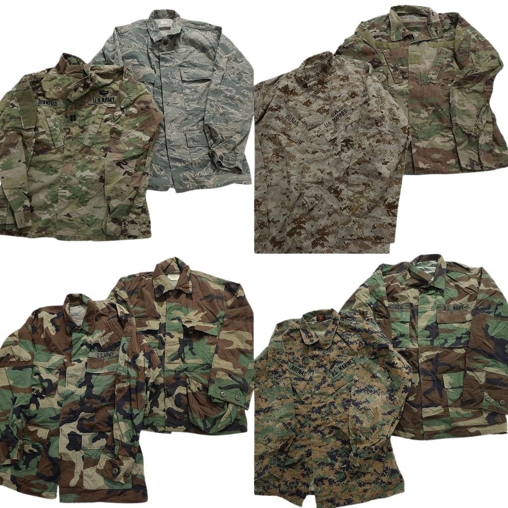 古着卸 まとめ売り 米軍実物 フィールドジャケット カモ柄MIX  ミリタリー 8枚セット (メンズ M /40 ) デジカモ マリーンパターン MW0152