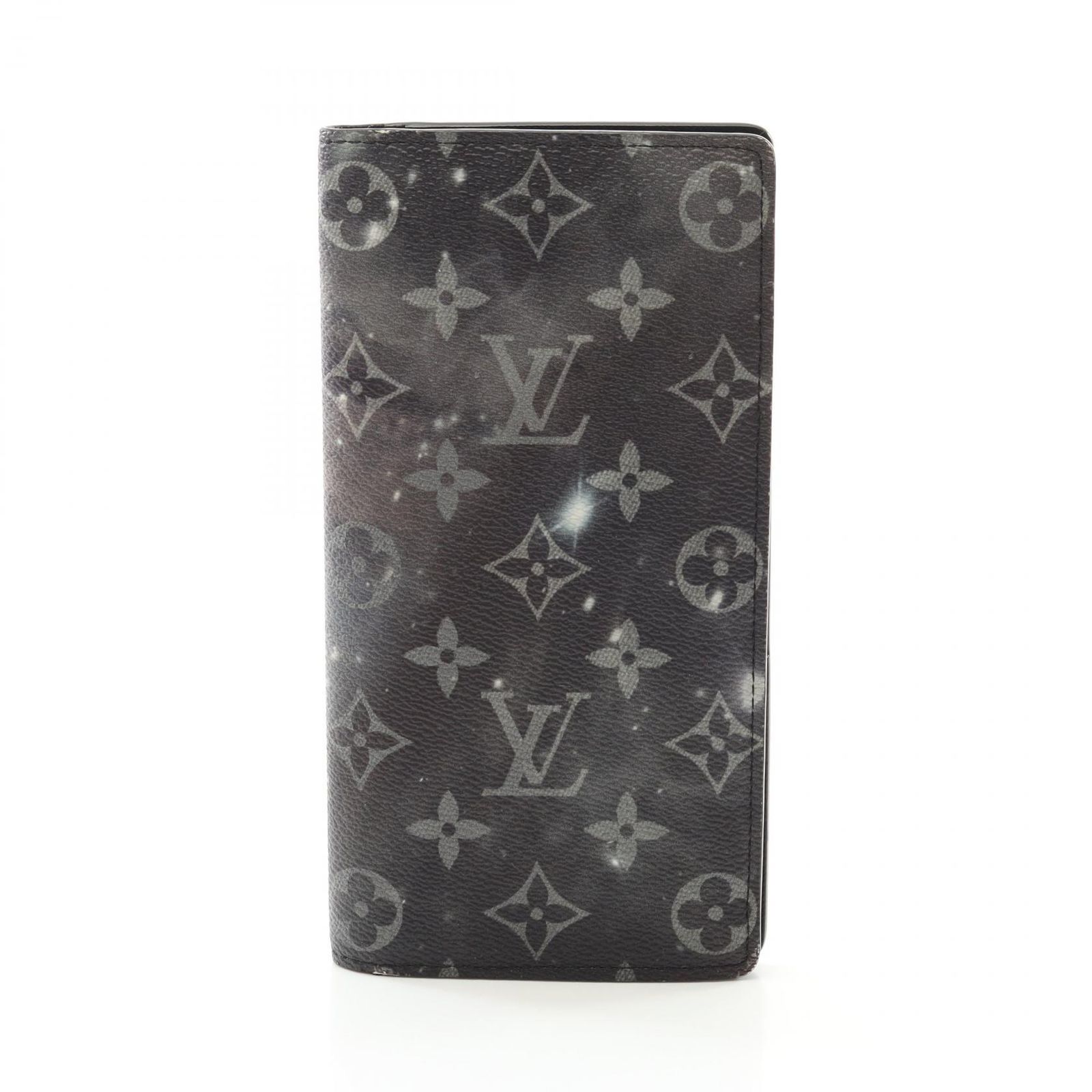 ルイ ヴィトン LOUIS VUITTON 二つ折り長財布 ポルトフォイユ ブラザ NM モノグラムギャラクシー M63871 ブラックギャラクシー PVCコーティングキャンバス ポルトフォイユ ブラザ メンズ Used A