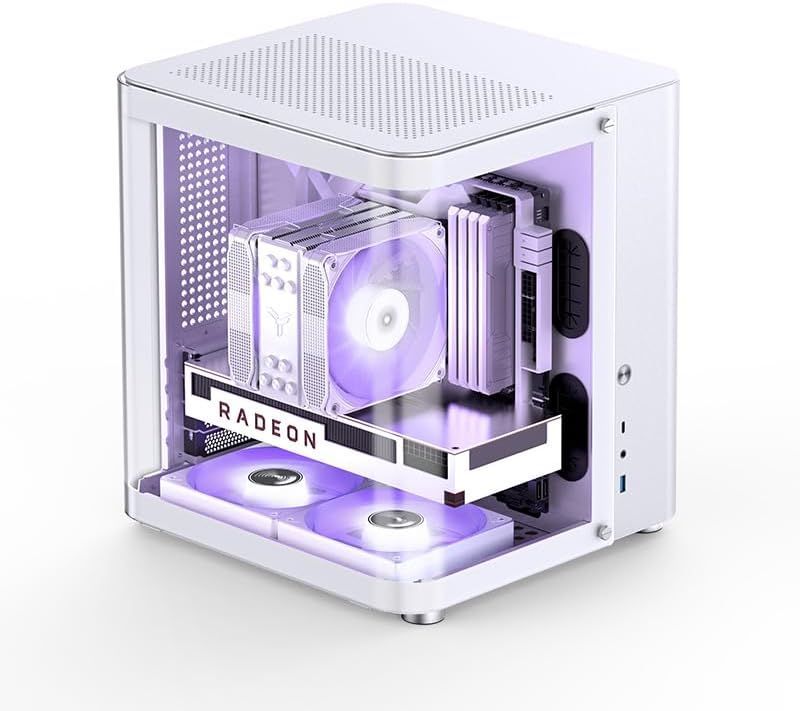PCケース JONSBO TK-1 デュアルサーフェス側透MATXゲームシャーシ ホワイト