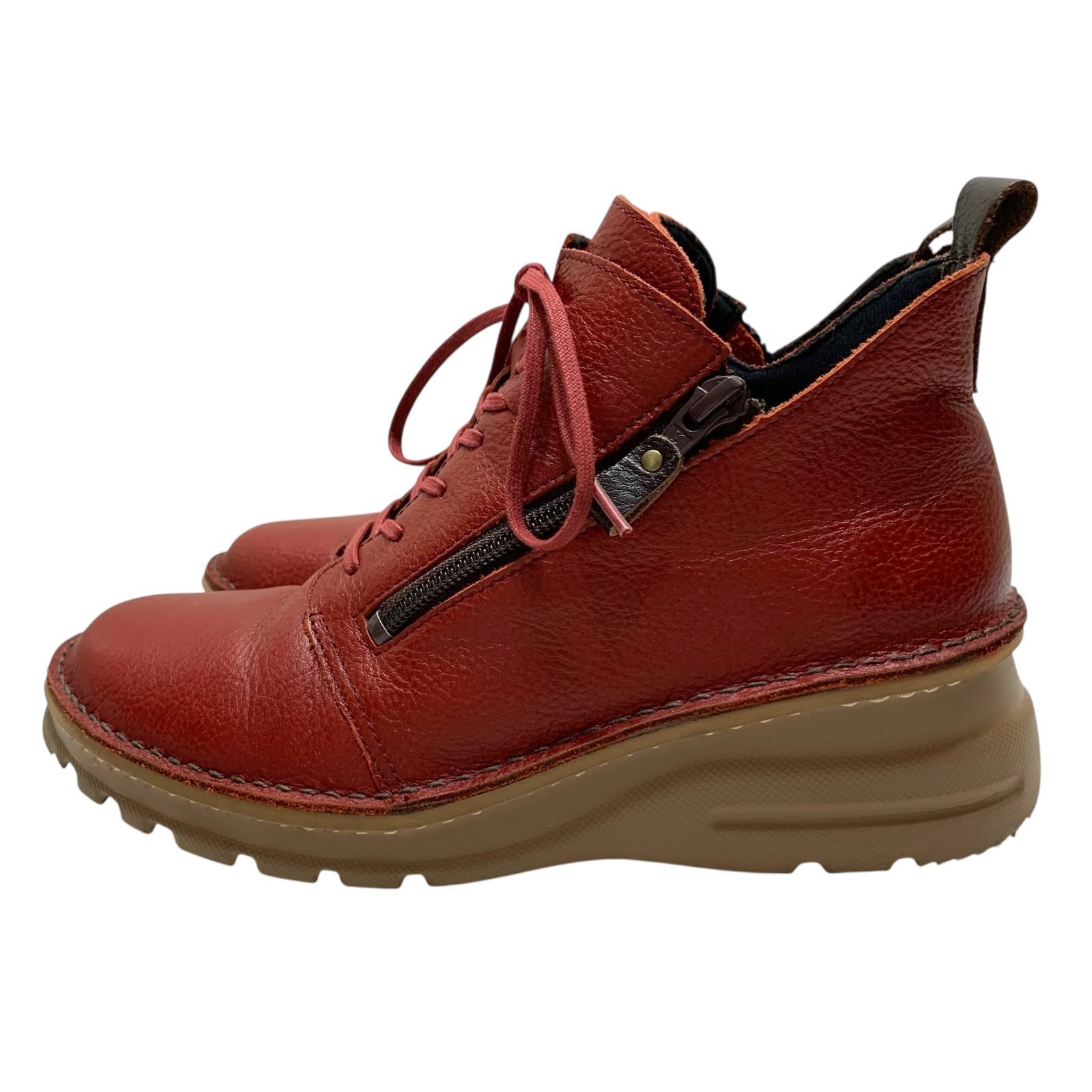 極美品】Dola ドラ (23) スニーカー ハイカット サイドジップ