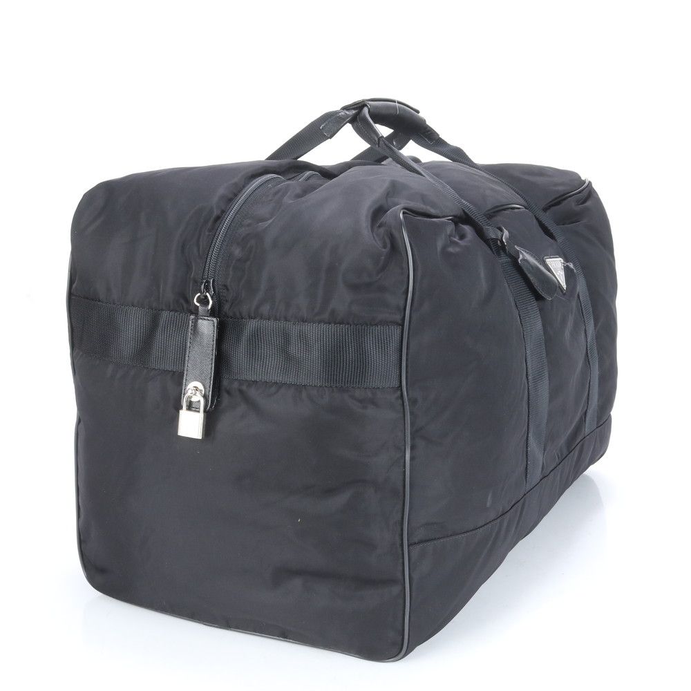 美品 プラダ テスート ナイロン トライアングルロゴ ボストン バッグ  