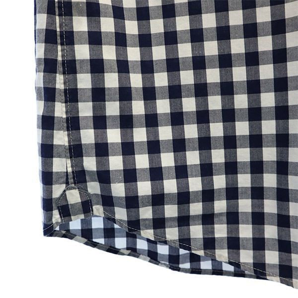 マッキントッシュ 三陽商会 ギンガムチェック 長袖 シャツ 38 ホワイト×ネイビー Mackintosh レディース 古着 中古 マッキントッシュ ギンガムチェック 長袖 シャツ 38 ホワイト