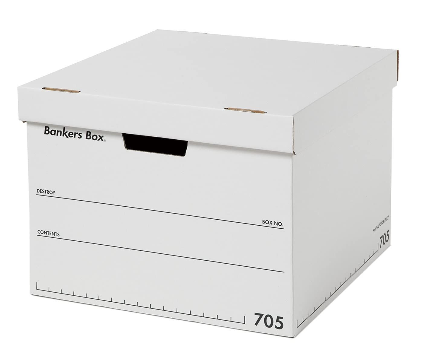 フェローズ バンカーズボックス 705 白|黒 3個1セット 収納ボックス Lサイズ ふた式 1010101