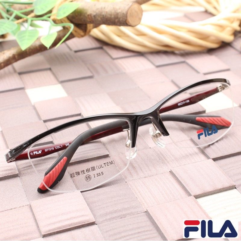 FILA シニアグラス 老眼鏡 男性用 メンズ 紳士 ブルーライトカット かっこいい ブランド フィラ 大きい BIG 幅が広い 掛けやすい ブラック ハーフリム 軽い 弾力がある 1.0 1.5 2.0 2.5 3.0 3.5 FILA-HY-1