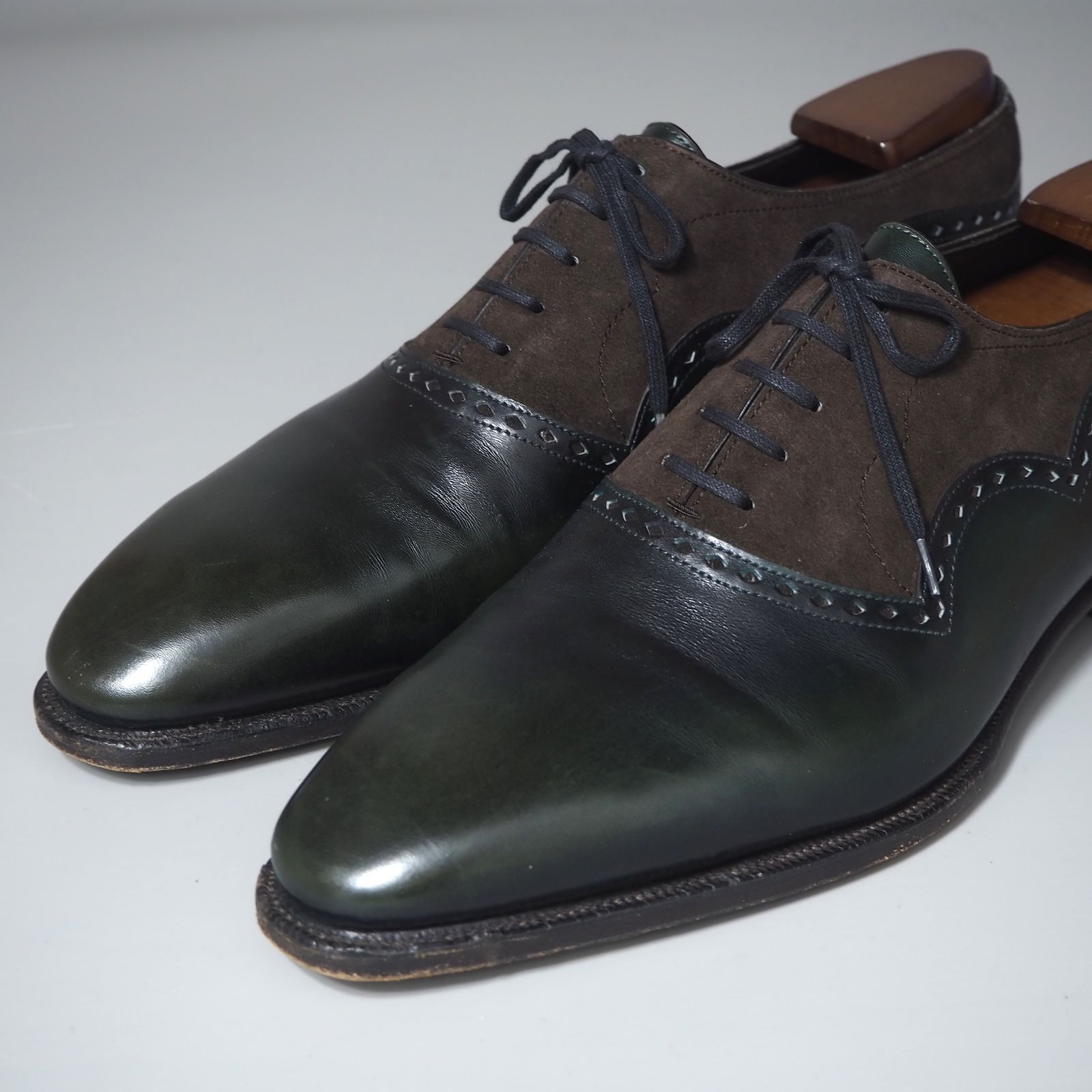 ピエールコルテ  美品 サイズ8 ピエールコルテ CORTHAY サイズ8 レザー シューツリー付き シューズ